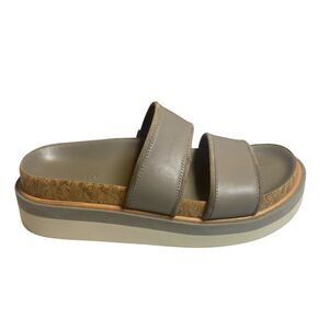Vince Jenita Suede Slide Sandals Women's Size 7 Taupe Comfort Minimalist